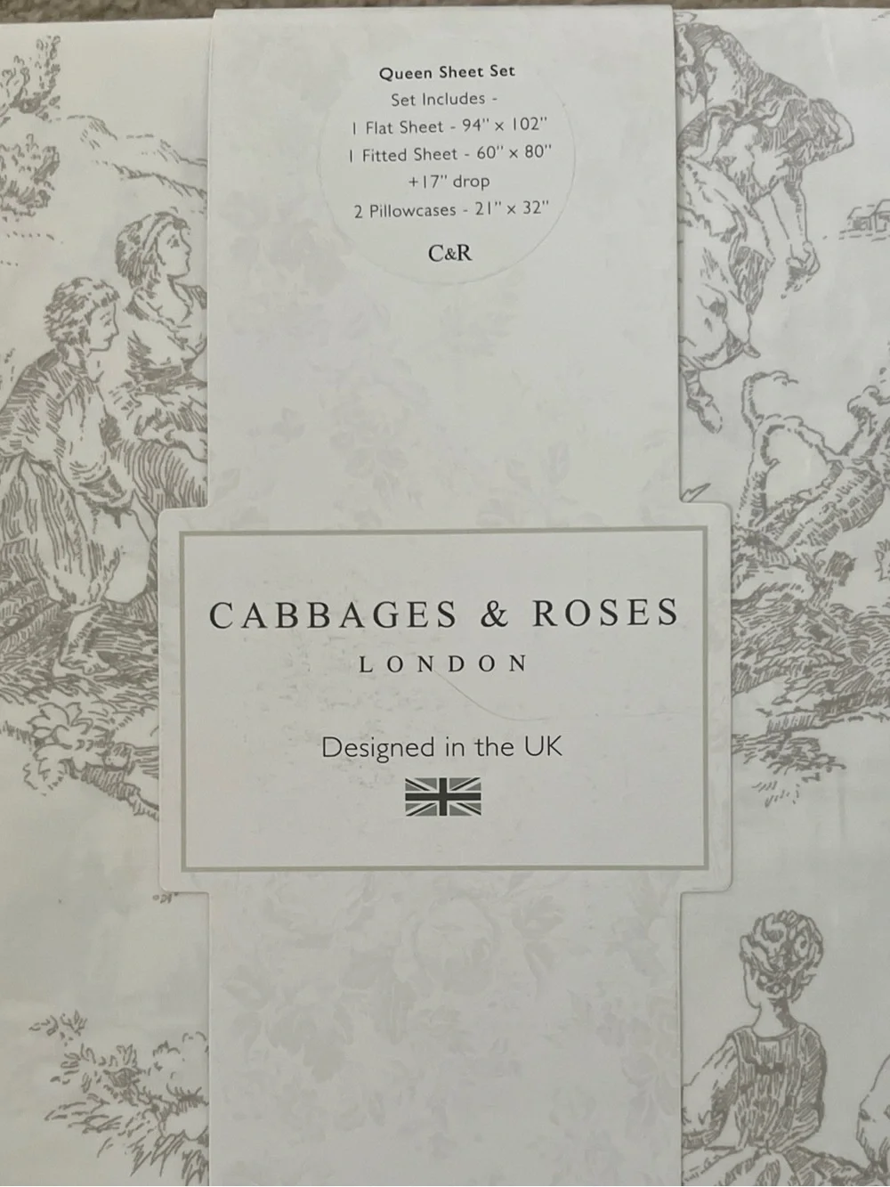 Cabbages & Roses country toile